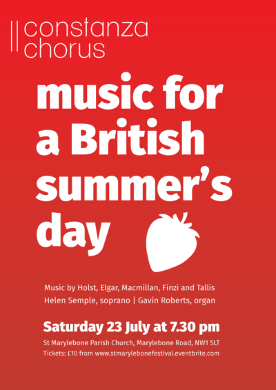 Poster for Constanza Chorus Music for a British Summer's day