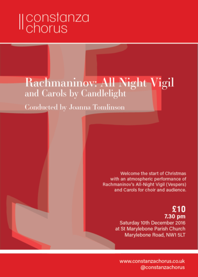 Constanza Chorus Xmas 2016 Flyer - Rachmaninov Vespers